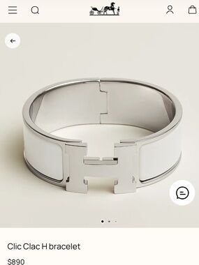 Clic Clac H Hermes White bracelet